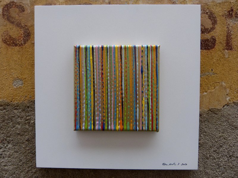 coloured lines 6 2014  15x15 Acryl-Lack auf LW